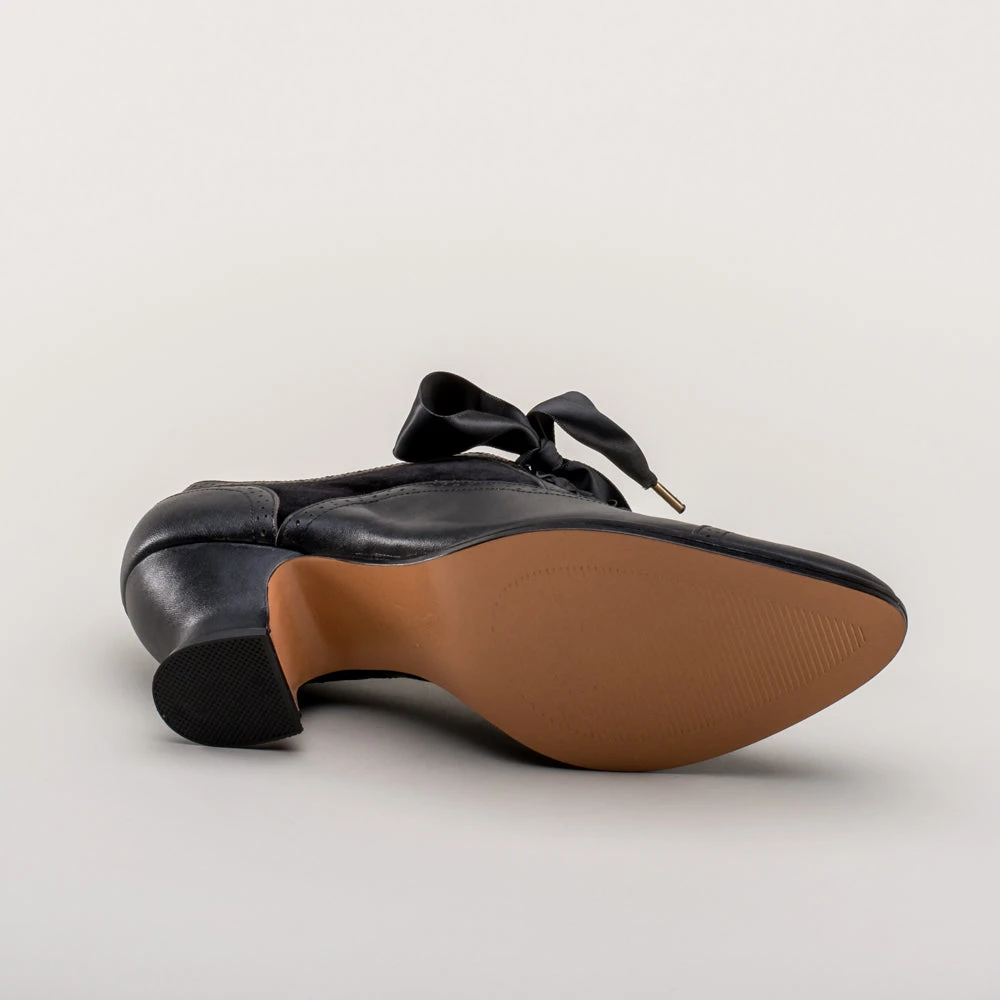 American Duchess Lucille Women's Edwardian Oxfords (Black/Black) 15 American Duchess Lucille Women's Edwardian Oxfords (Black/Black) - Image 13