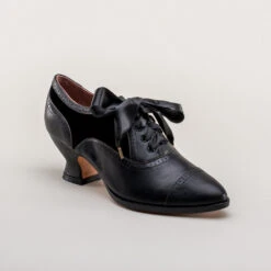 American Duchess Lucille Women's Edwardian Oxfords (Black/Black) 20 American Duchess Lucille Women's Edwardian Oxfords (Black/Black) -StrideOne Store lucille vintage oxfords black black 2