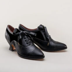 American Duchess Lucille Women's Edwardian Oxfords (Black/Black) 19 American Duchess Lucille Women's Edwardian Oxfords (Black/Black) -StrideOne Store lucille vintage oxfords black black