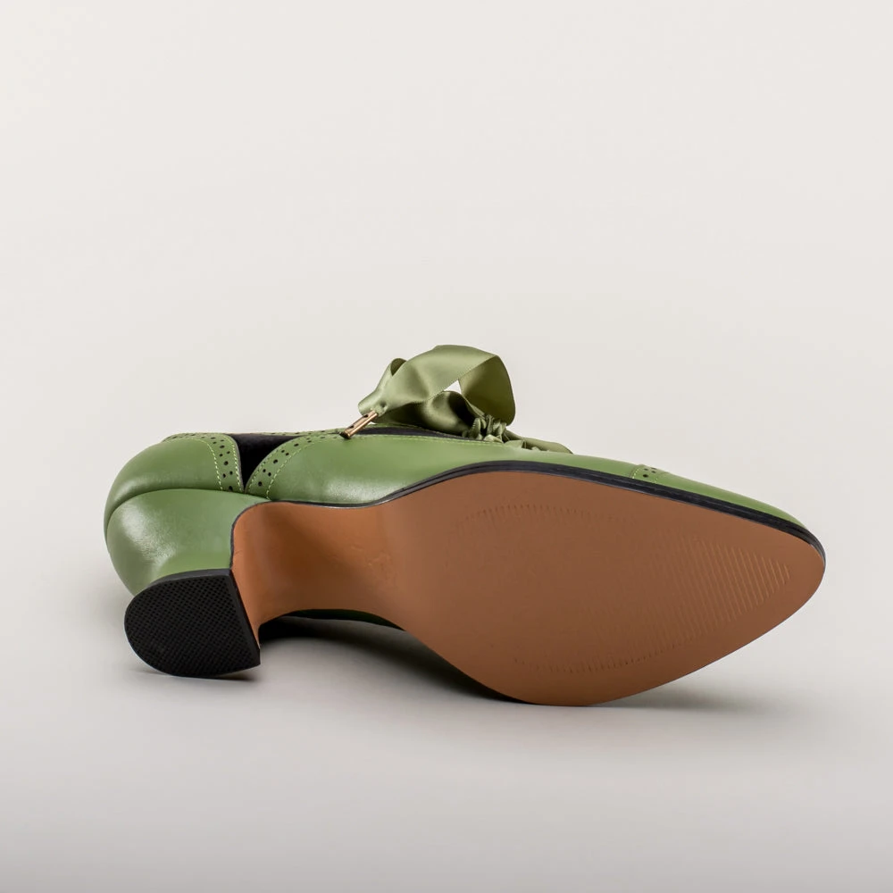 American Duchess Lucille Women's Edwardian Oxfords (Green/Black) 15 American Duchess Lucille Women's Edwardian Oxfords (Green/Black) - Image 13