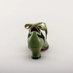 American Duchess Lucille Women's Edwardian Oxfords (Green/Black) 23 American Duchess Lucille Women's Edwardian Oxfords (Green/Black) -StrideOne Store lucille vintage oxfords green black 5