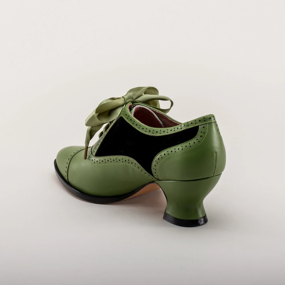 American Duchess Lucille Women's Edwardian Oxfords (Green/Black) 11 American Duchess Lucille Women's Edwardian Oxfords (Green/Black) - Image 9