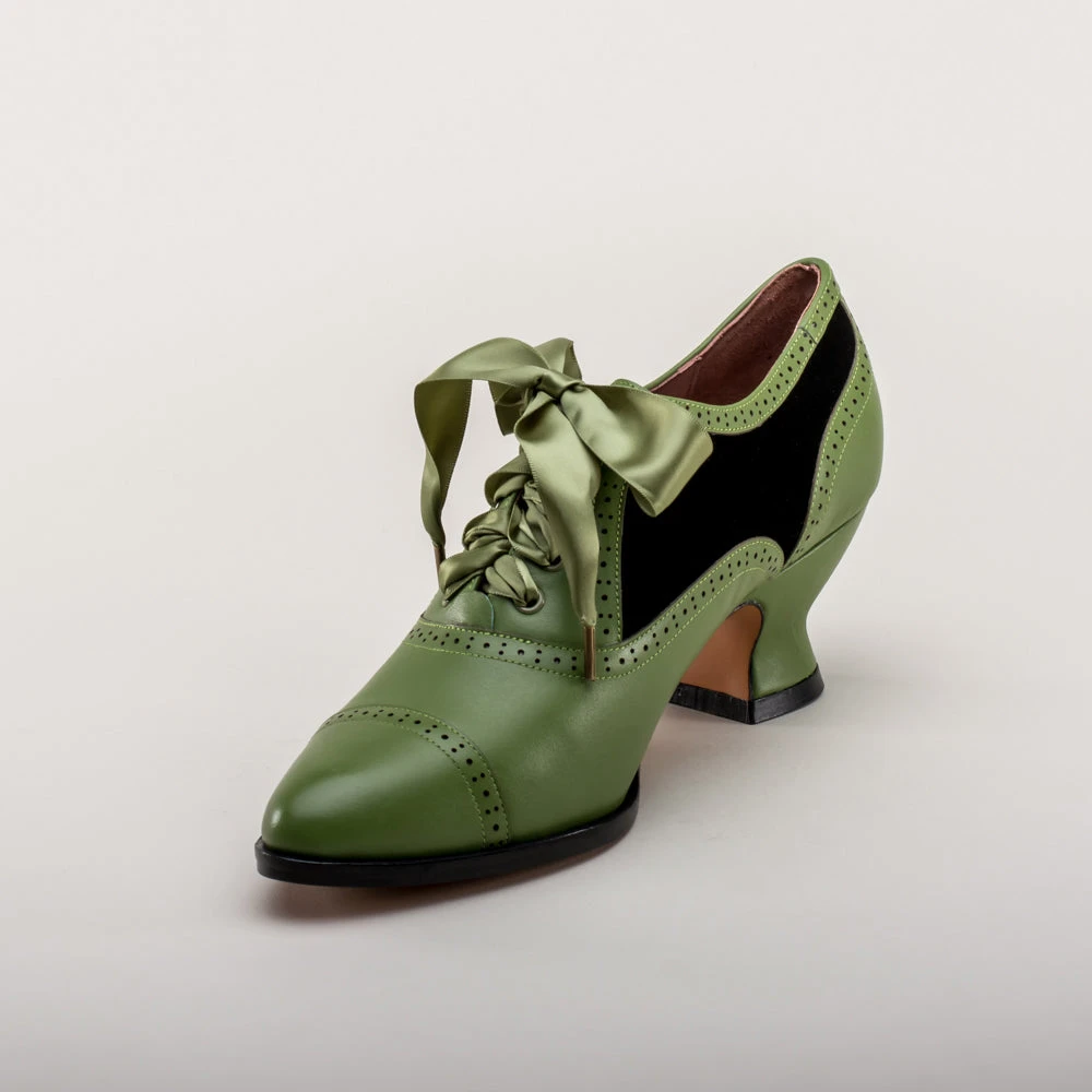 American Duchess Lucille Women's Edwardian Oxfords (Green/Black) 13 American Duchess Lucille Women's Edwardian Oxfords (Green/Black) - Image 11