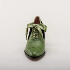 American Duchess Lucille Women's Edwardian Oxfords (Green/Black) 27 American Duchess Lucille Women's Edwardian Oxfords (Green/Black) -StrideOne Store lucille vintage oxfords green black 9