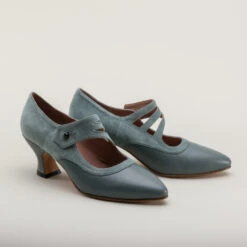 American Duchess Mae Women's Edwardian Shoes (French Blue) -StrideOne Store mae edwardian shoes french blue