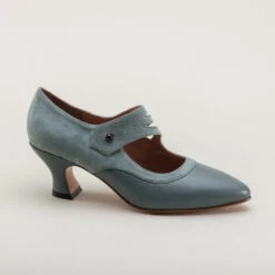 American Duchess Mae Women's Edwardian Shoes (French Blue) -StrideOne Store mae edwardian shoes french blue 3