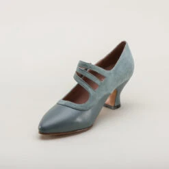 American Duchess Mae Women's Edwardian Shoes (French Blue) -StrideOne Store mae edwardian shoes french blue 8