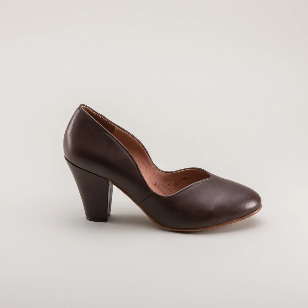 American Duchess Marilyn Women's 1940s Pumps (Brown) 7 American Duchess Marilyn Women's 1940s Pumps (Brown) - Image 5