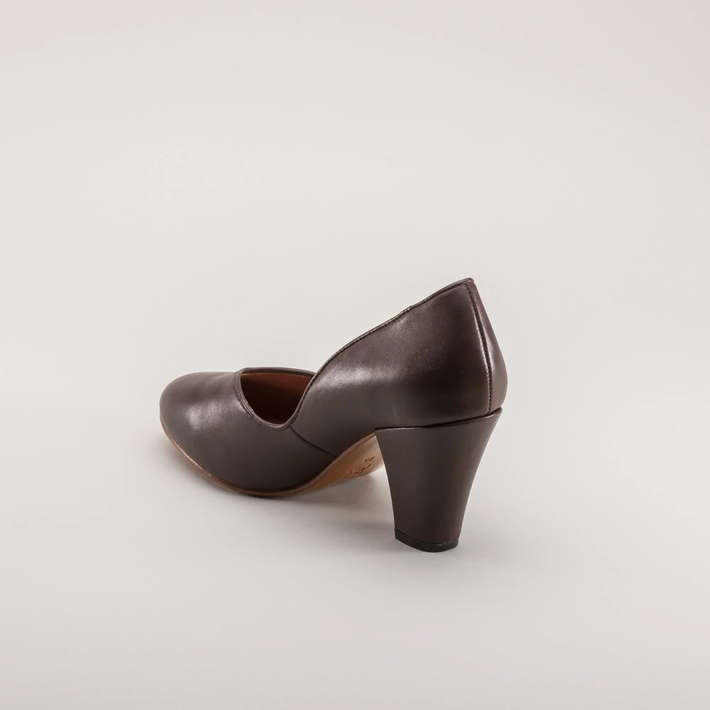 American Duchess Marilyn Women's 1940s Pumps (Brown) 10 American Duchess Marilyn Women's 1940s Pumps (Brown) - Image 8