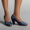 American Duchess Marilyn Women's 1940s Pumps (Navy Blue)