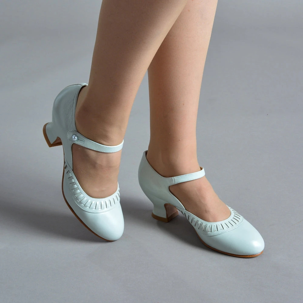 American Duchess Marjorie Women’s 1920s Shoes (Blue Mist) 4 American Duchess Marjorie Women’s 1920s Shoes (Blue Mist) - Image 2