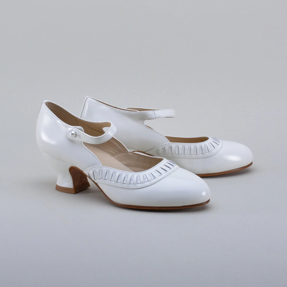 American Duchess Marjorie Women’s 1920s Shoes (Soft White) 6 American Duchess Marjorie Women’s 1920s Shoes (Soft White) - Image 4