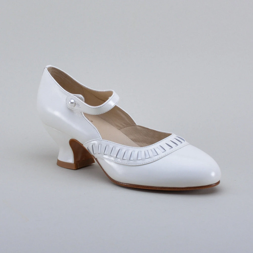 American Duchess Marjorie Women’s 1920s Shoes (Soft White) 7 American Duchess Marjorie Women’s 1920s Shoes (Soft White) - Image 5