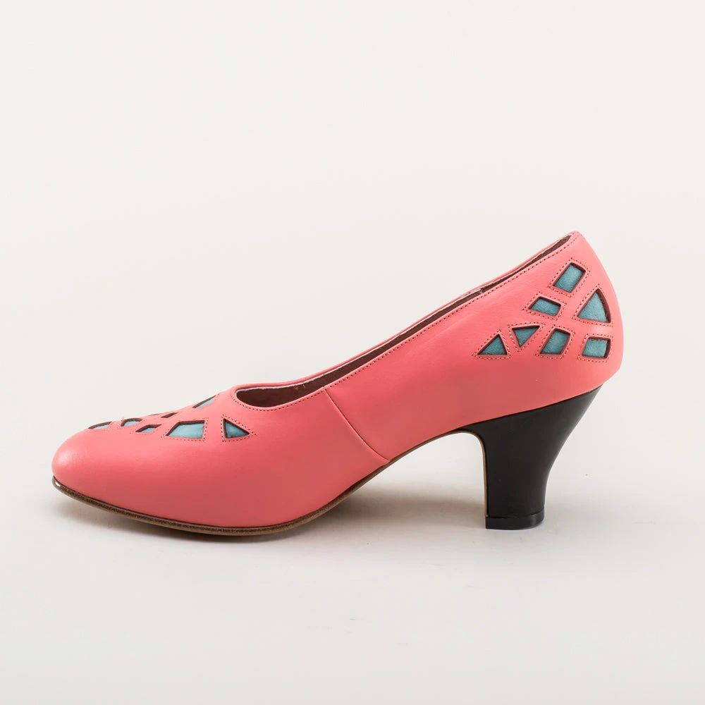 American Duchess Meme Women's Vintage Pumps (Pink/Teal/Black) 12 American Duchess Meme Women's Vintage Pumps (Pink/Teal/Black) - Image 10