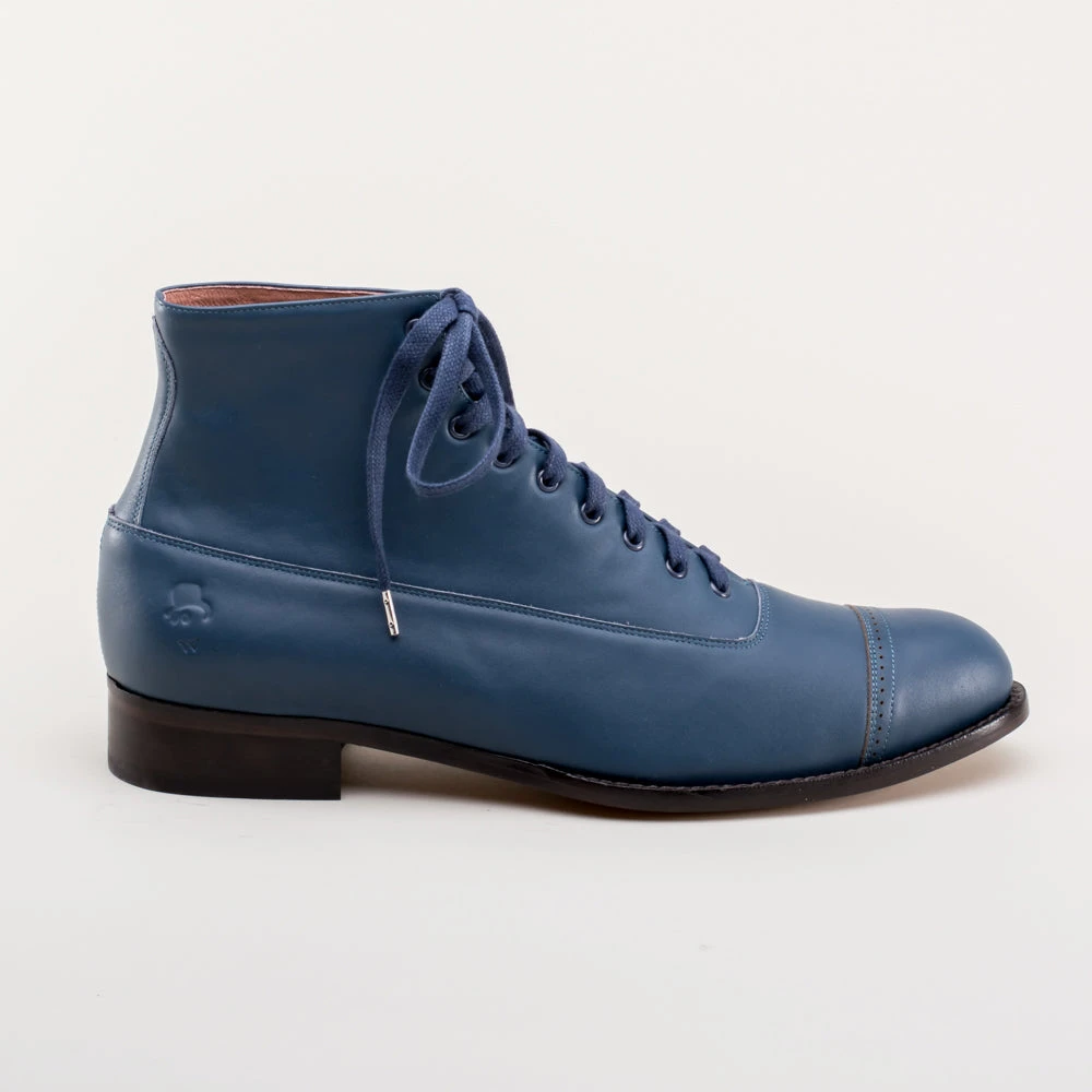 American Duchess Noble Men's Vintage Lace-Up Boots (Blue) 5 American Duchess Noble Men's Vintage Lace-Up Boots (Blue) - Image 3