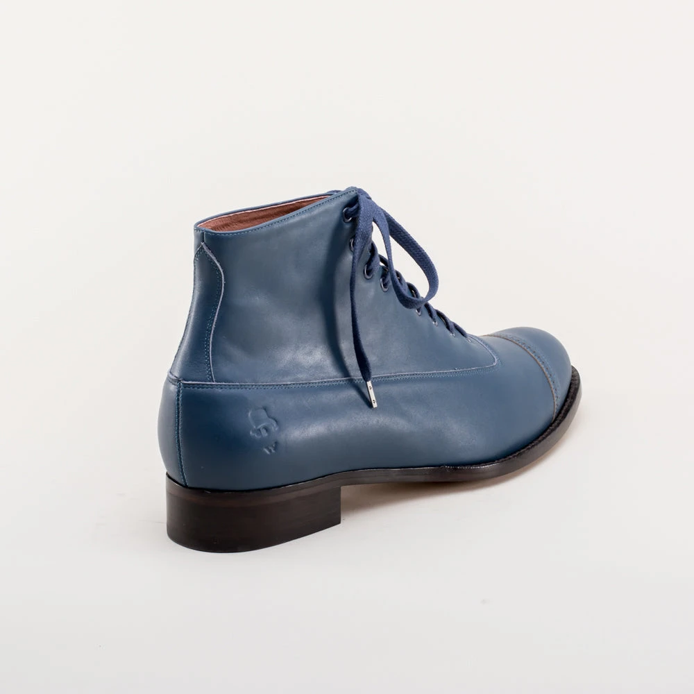 American Duchess Noble Men's Vintage Lace-Up Boots (Blue) 6 American Duchess Noble Men's Vintage Lace-Up Boots (Blue) - Image 4