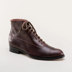 American Duchess Noble Men's Vintage Lace-Up Boots (Cordovan) -StrideOne Store noble vintage boots dandy wellington cordovan 2