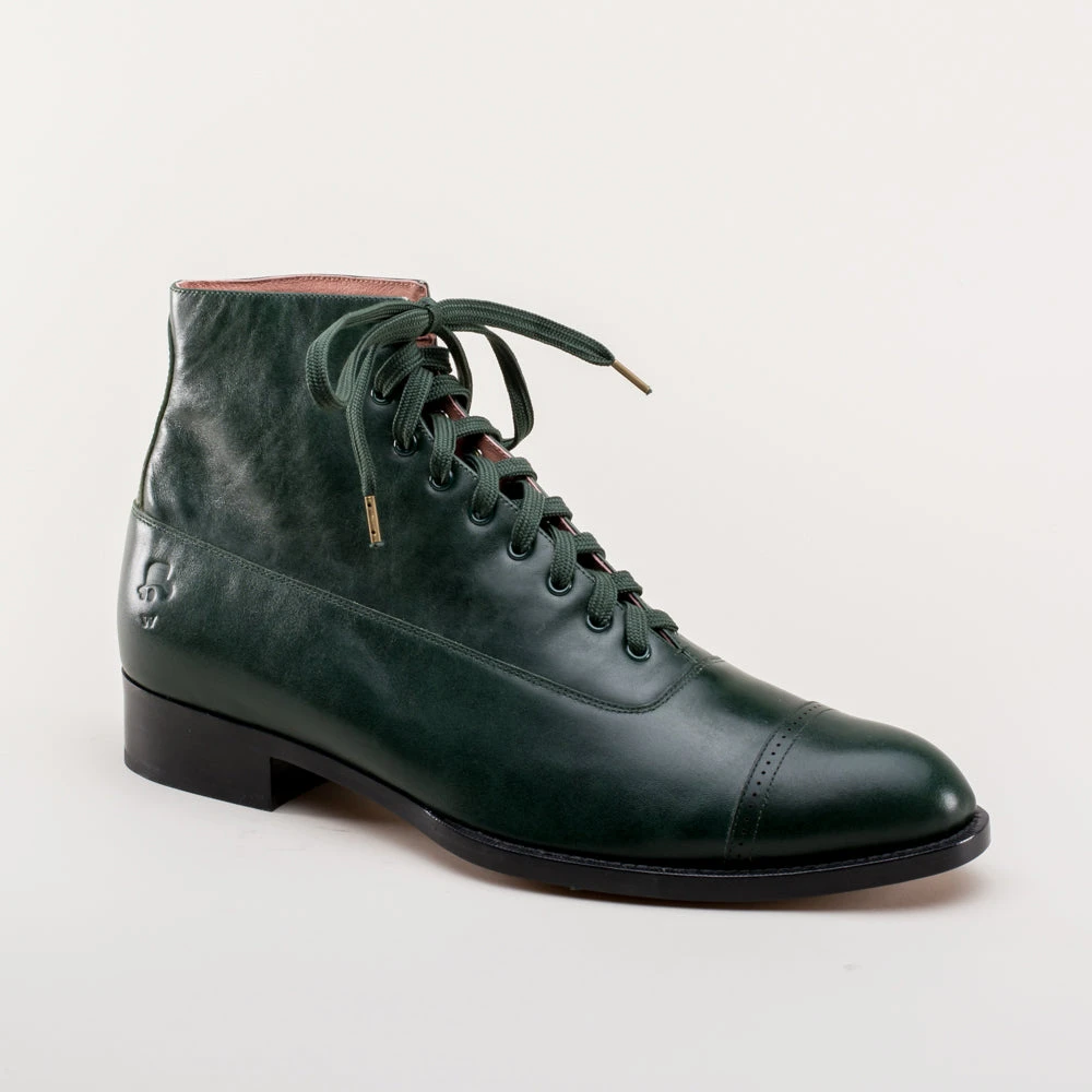 American Duchess Noble Men's Vintage Lace-Up Boots (Green) 4 American Duchess Noble Men's Vintage Lace-Up Boots (Green) - Image 2