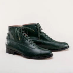 American Duchess Noble Men's Vintage Lace-Up Boots (Green)