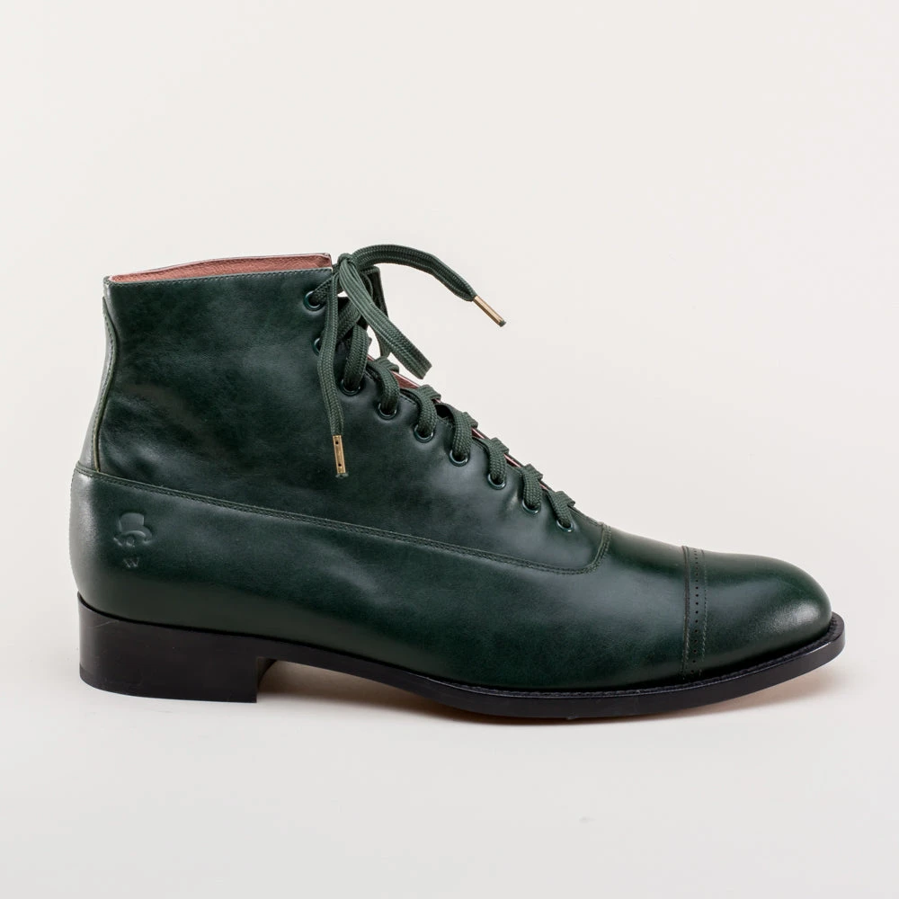 American Duchess Noble Men's Vintage Lace-Up Boots (Green) 5 American Duchess Noble Men's Vintage Lace-Up Boots (Green) - Image 3