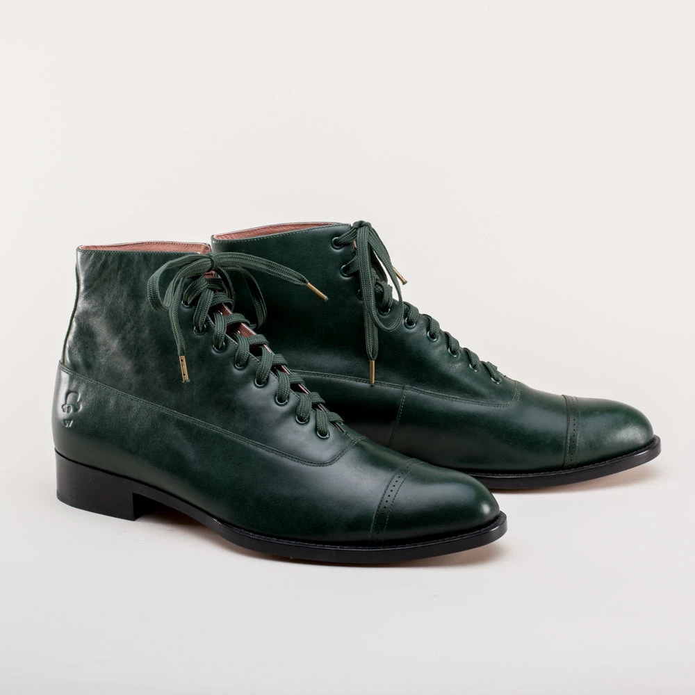 American Duchess Noble Men's Vintage Lace-Up Boots (Green) 3 American Duchess Noble Men's Vintage Lace-Up Boots (Green)