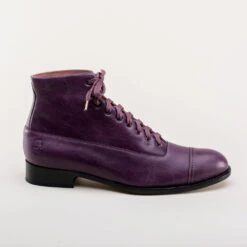 American Duchess Noble Men's Vintage Lace-Up Boots (Purple) -StrideOne Store noble vintage boots dandy wellington purple 3