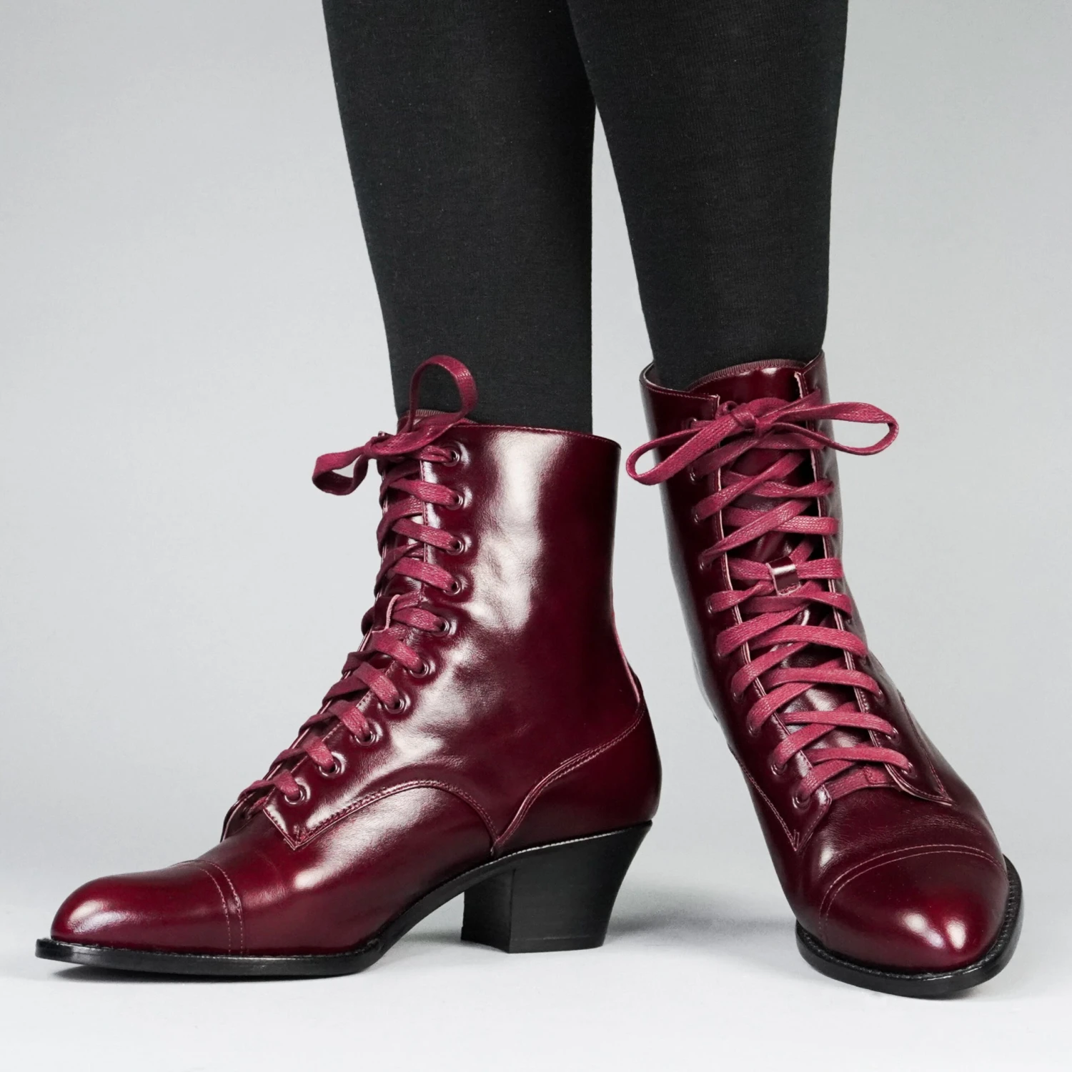 American Duchess Paris Women's Boots Wide (Burgundy) 4 American Duchess Paris Women's Boots Wide (Burgundy) - Image 2