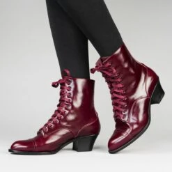 American Duchess Paris Women's Boots Wide (Burgundy) 12 American Duchess Paris Women's Boots Wide (Burgundy) -StrideOne Store paris burgundy 2023 shopify 5