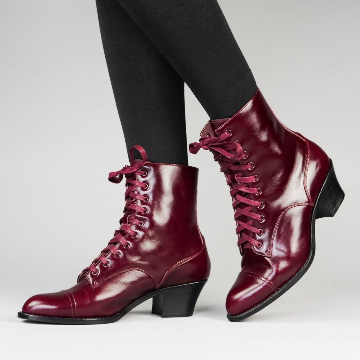 American Duchess Paris Women's Boots Wide (Burgundy) 5 American Duchess Paris Women's Boots Wide (Burgundy) - Image 3