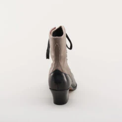 American Duchess Paris Women's Boots (Grey/Black) -StrideOne Store paris vintage edwardian lace up boots black grey 5