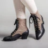 American Duchess Paris Women's Boots (Grey/Black) -StrideOne Store paris vintage edwardian lace up boots black grey of 2