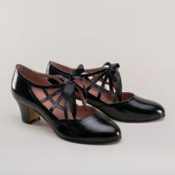 American Duchess Parker Women's Vintage Spiderweb Pumps (Black) 19 American Duchess Parker Women's Vintage Spiderweb Pumps (Black) -StrideOne Store parker vintage spiderweb shoes black