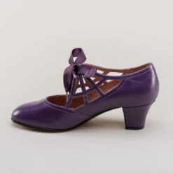 American Duchess Parker Women's Vintage Spiderweb Pumps (Purple) 26 American Duchess Parker Women's Vintage Spiderweb Pumps (Purple) -StrideOne Store parker vintage spiderweb shoes purple 7