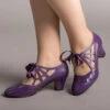 American Duchess Parker Women's Vintage Spiderweb Pumps (Purple) -StrideOne Store parker vintage spiderweb shoes purple of 2