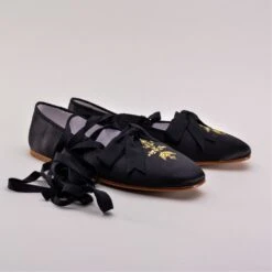 American Duchess Penelope Ladies' Regency Slippers (Black) -StrideOne Store penelope black 2023 shopify 3