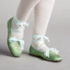 American Duchess Penelope Ladies' Regency Slippers (Green) 1 American Duchess Penelope Ladies' Regency Slippers (Green) -StrideOne Store penelope regency satin slippers of green 2