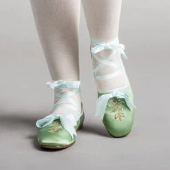 American Duchess Penelope Ladies' Regency Slippers (Green) 12 American Duchess Penelope Ladies' Regency Slippers (Green) -StrideOne Store penelope regency satin slippers of green