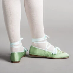 American Duchess Penelope Ladies' Regency Slippers (Green) 14 American Duchess Penelope Ladies' Regency Slippers (Green) -StrideOne Store penelope regency satin slippers of green 4