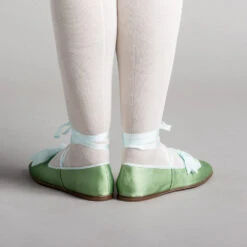 American Duchess Penelope Ladies' Regency Slippers (Green) 15 American Duchess Penelope Ladies' Regency Slippers (Green) -StrideOne Store penelope regency satin slippers of green 5