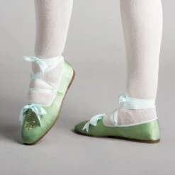 American Duchess Penelope Ladies' Regency Slippers (Green) 16 American Duchess Penelope Ladies' Regency Slippers (Green) -StrideOne Store penelope regency satin slippers of green 6