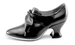 American Duchess Pompadour Women's 18th Century Shoes Wide (Black) -StrideOne Store pomp black leather label no display ff7a14a5 a76b 43db 8a12 cdfca34ce409