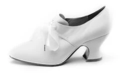 American Duchess Pompadour Women's 18th Century Shoes Wide (Ivory) -StrideOne Store pompadour white leather label no display 7910af29 3355 4439 9f68 ce904fd31405