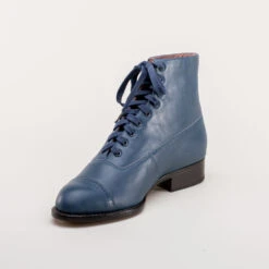 American Duchess Rainey Women's Vintage Lace-Up Boots (Blue) 27 American Duchess Rainey Women's Vintage Lace-Up Boots (Blue) -StrideOne Store rainey vintage boots dandy wellington blue 8