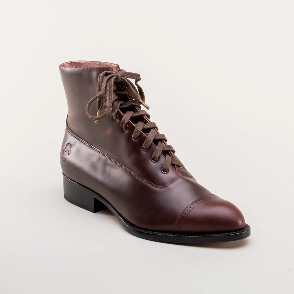 American Duchess Rainey Women's Vintage Lace-Up Boots (Cordovan) 7 American Duchess Rainey Women's Vintage Lace-Up Boots (Cordovan) - Image 5