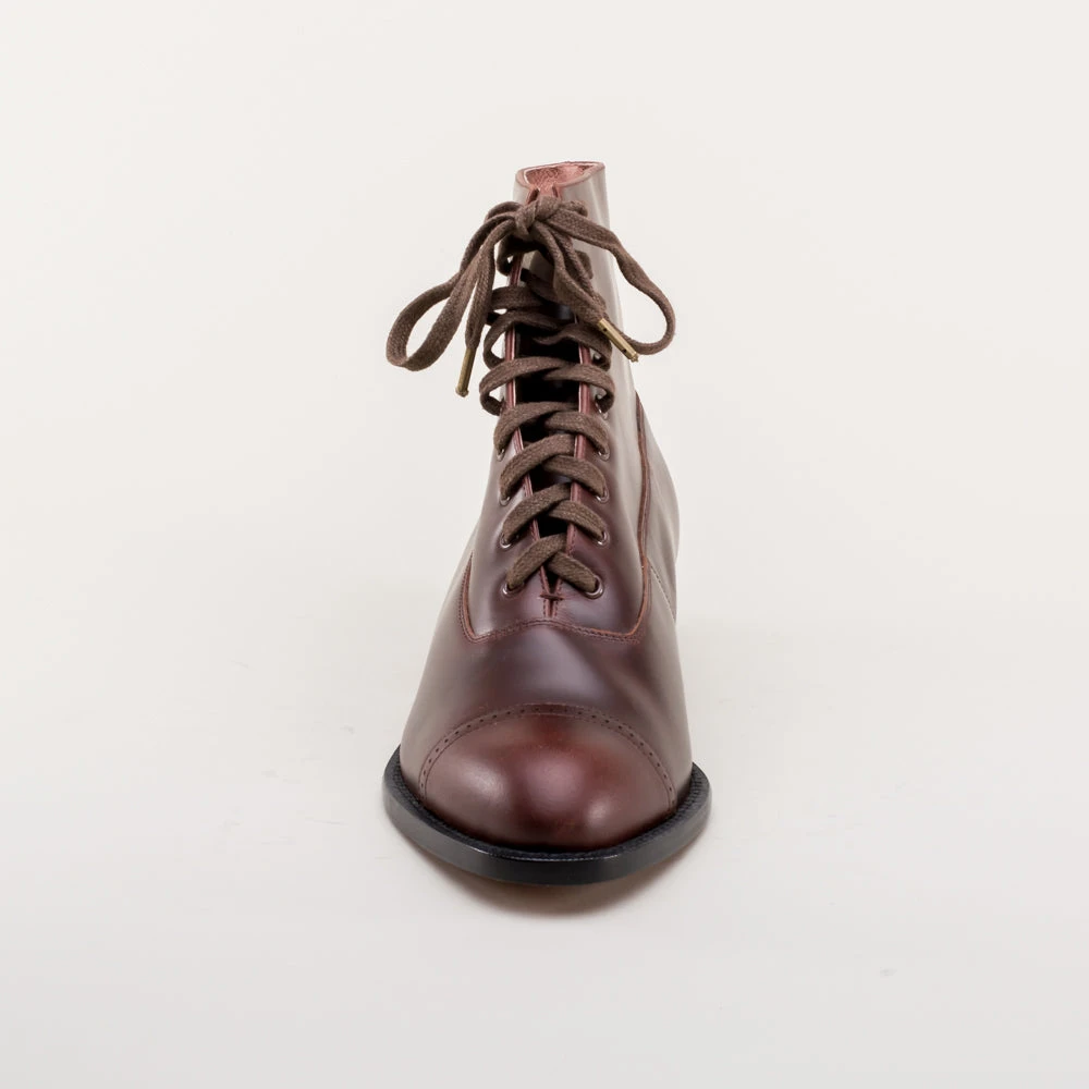 American Duchess Rainey Women's Vintage Lace-Up Boots (Cordovan) 14 American Duchess Rainey Women's Vintage Lace-Up Boots (Cordovan) - Image 12