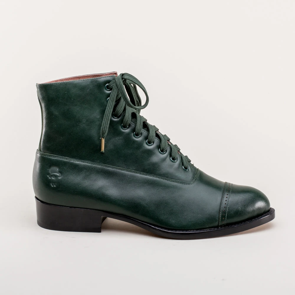 American Duchess Rainey Women's Vintage Lace-Up Boots (Green) 8 American Duchess Rainey Women's Vintage Lace-Up Boots (Green) - Image 6