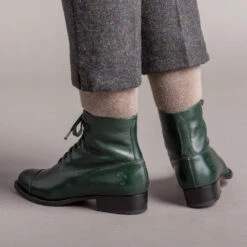 American Duchess Rainey Women's Vintage Lace-Up Boots (Green) 19 American Duchess Rainey Women's Vintage Lace-Up Boots (Green) -StrideOne Store rainey vintage boots dandy wellington green of 3