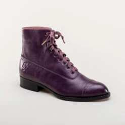 American Duchess Rainey Women's Vintage Lace-Up Boots (Purple) -StrideOne Store rainey vintage boots dandy wellington purple 2