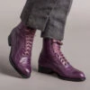 American Duchess Rainey Women's Vintage Lace-Up Boots (Purple) 1 American Duchess Rainey Women's Vintage Lace-Up Boots (Purple) -StrideOne Store rainey vintage boots dandy wellington purple of