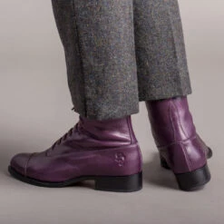 American Duchess Rainey Women's Vintage Lace-Up Boots (Purple) -StrideOne Store rainey vintage boots dandy wellington purple of 3